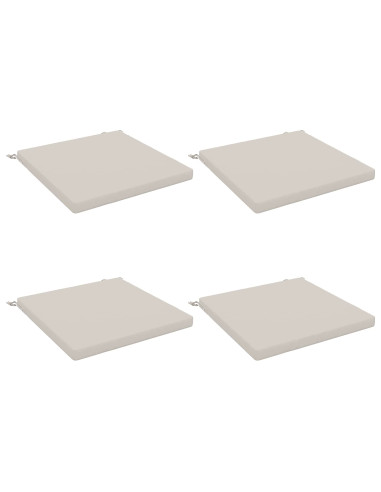 Cuscini per Sedia in 4 Pezzi SOEST 4 pz 100% Poliestere Bianco