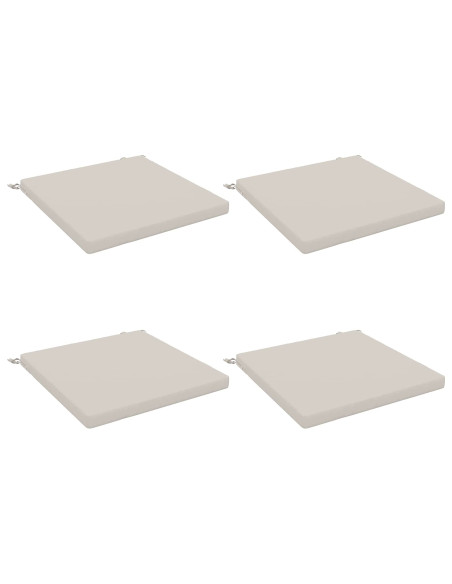 Cuscini per Sedia in 4 Pezzi SOEST 4 pz 100% Poliestere Bianco