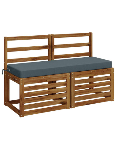 Cuscini per Panchina a 2 Pezzi SOEST 2 pz 100% Poliestere Blu