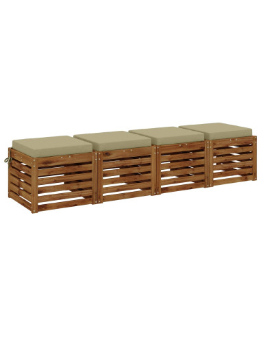 Cuscini per Sedia in 4 Pezzi SOEST 4 pz 100% Poliestere