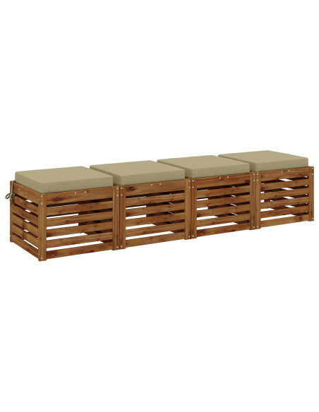 Cuscini per Sedia in 4 Pezzi SOEST 4 pz 100% Poliestere