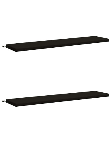 Cuscini per Panchina a 2 Pezzi SOEST 2 pz 100% Poliestere Nero