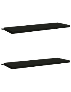 Cuscini per Panchina a 2 Pezzi SOEST 2 pz 100% Poliestere Nero
