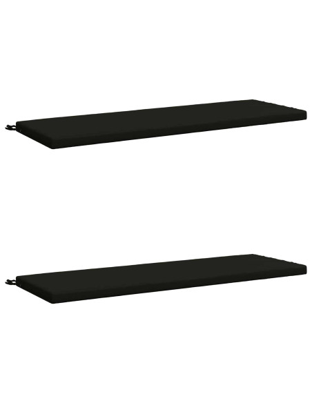 Cuscini per Panchina a 2 Pezzi SOEST 2 pz 100% Poliestere Nero