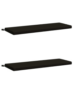 Cuscini per Panchina a 2 Pezzi SOEST 2 pz 100% Poliestere Nero