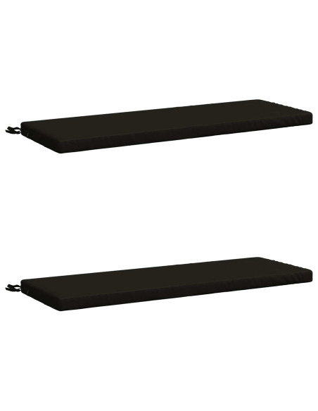 Cuscini per Panchina a 2 Pezzi SOEST 2 pz 100% Poliestere Nero