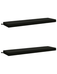 Cuscini per Panchina a 2 Pezzi SOEST 2 pz 100% Poliestere Nero