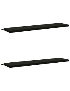 Cuscini per Panchina a 2 Pezzi SOEST 2 pz 100% Poliestere Nero