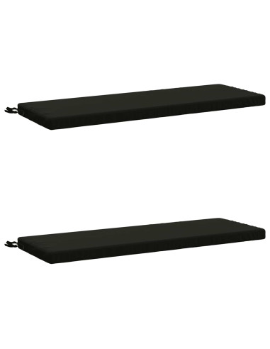 Cuscini per Panchina a 2 Pezzi SOEST 2 pz 100% Poliestere Nero