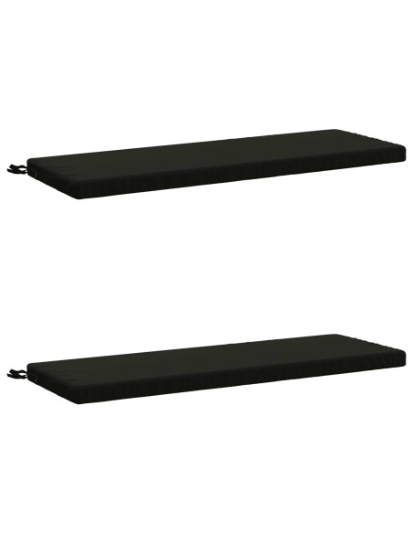 Cuscini per Panchina a 2 Pezzi SOEST 2 pz 100% Poliestere Nero