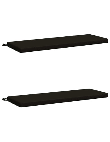 Cuscini per Panchina a 2 Pezzi SOEST 2 pz 100% Poliestere Nero