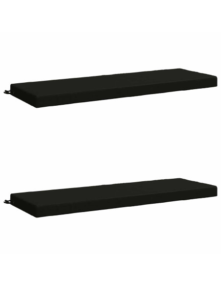 Cuscini per Panchina a 2 Pezzi SOEST 2 pz 100% Poliestere Nero