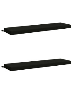 Cuscini per Panchina a 2 Pezzi SOEST 2 pz 100% Poliestere Nero