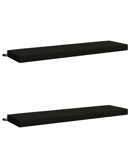 Cuscini per Panchina a 2 Pezzi SOEST 2 pz 100% Poliestere Nero