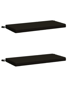 Cuscini per Panchina a 2 Pezzi SOEST 2 pz 100% Poliestere Nero