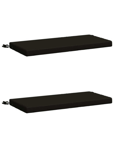 Cuscini per Panchina a 2 Pezzi SOEST 2 pz 100% Poliestere Nero