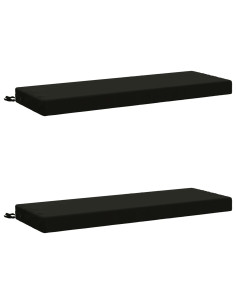 Cuscini per Panchina a 2 Pezzi SOEST 2 pz 100% Poliestere Nero