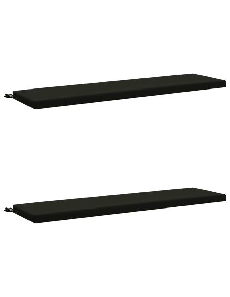 Cuscini per Panchina a 2 Pezzi SOEST 2 pz 100% Poliestere Nero