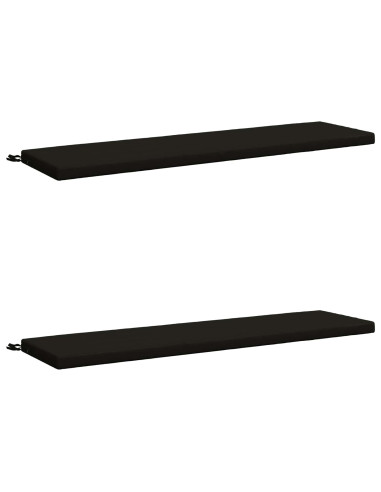 Cuscini per Panchina a 2 Pezzi SOEST 2 pz 100% Poliestere Nero