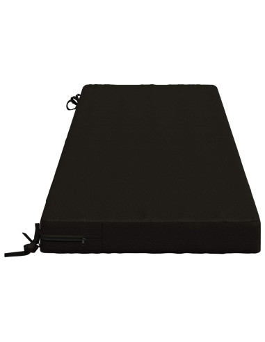 Cuscini per Panchina a 2 Pezzi SOEST 2 pz 100% Poliestere Nero