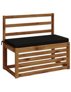 Cuscini per Panchina a 2 Pezzi SOEST 2 pz 100% Poliestere Nero 2