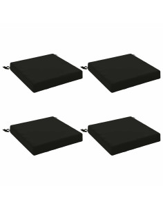 Cuscini per Sedia in 4 Pezzi SOEST 4 pz 100% Poliestere Nero