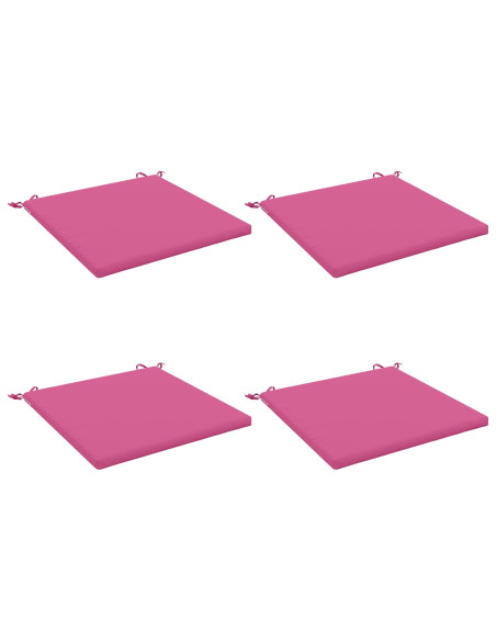 Cuscini per Sedia in 4 Pezzi SOEST 4 pz 100% Poliestere Rosa