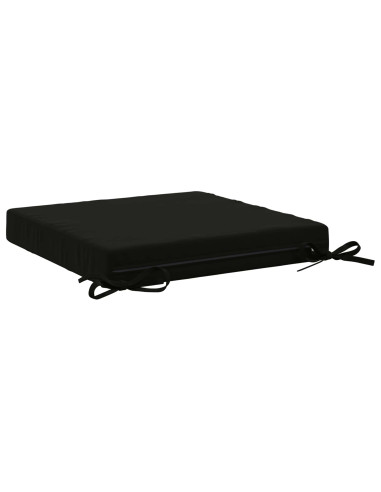 Cuscini per Sedia in 4 Pezzi SOEST 4 pz 100% Poliestere Nero