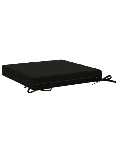 Cuscini per Sedia in 4 Pezzi SOEST 4 pz 100% Poliestere Nero