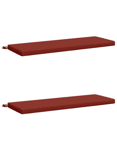 Cuscini per Panchina a 2 Pezzi SOEST 2 pz 100% Poliestere Rosso