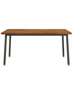 Tavolo da pranzo quadrato 160 x 70 x 75 cm Naturale 2