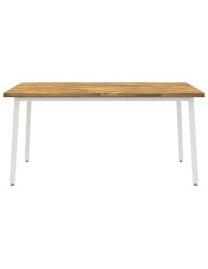 Tavolo da pranzo quadrato 160 x 70 x 75 cm Bianco 2