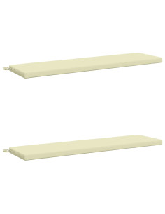 Cuscini per Panchina a 2 Pezzi SOEST 2 pz 100% Poliestere Crema