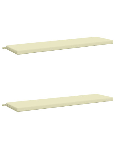 Cuscini per Panchina a 2 Pezzi SOEST 2 pz 100% Poliestere Crema