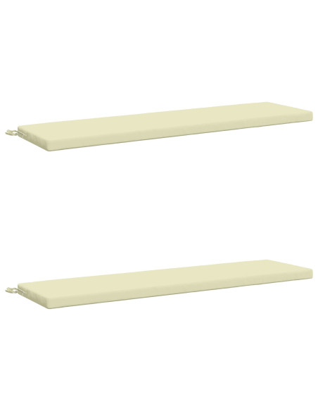 Cuscini per Panchina a 2 Pezzi SOEST 2 pz 100% Poliestere Crema