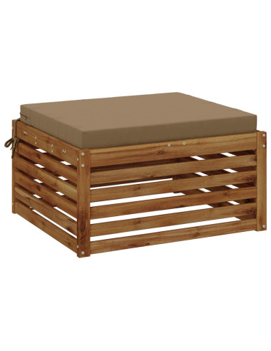 Cuscino per Sedia in Unico Pezzo SOEST 100% Poliestere Tortora