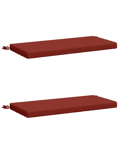 Cuscini per Panchina a 2 Pezzi SOEST 2 pz 100% Poliestere Rosso