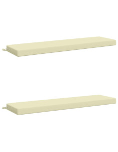Cuscini per Panchina a 2 Pezzi SOEST 2 pz 100% Poliestere Crema