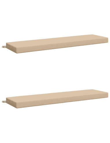 Cuscini per Panchina a 2 Pezzi SOEST 2 pz 100% Poliestere Crema
