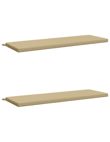 Cuscini per Panchina a 2 Pezzi SOEST 2 pz 100% Poliestere Beige
