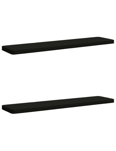 Cuscini per Panchina a 2 Pezzi VUGHT 2 pz 100% Poliestere Nero