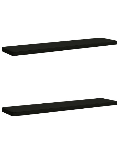 Cuscini per Panchina a 2 Pezzi VUGHT 2 pz 100% Poliestere Nero