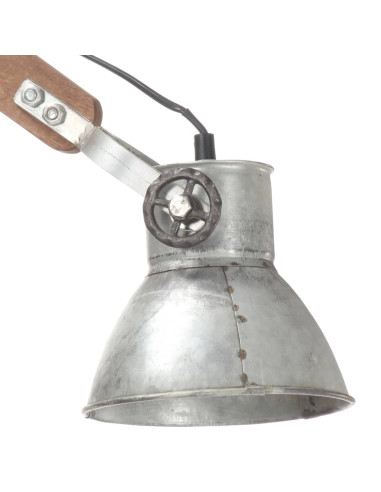 Lampada da Parete Stile Industriale Argento Rotonda E27