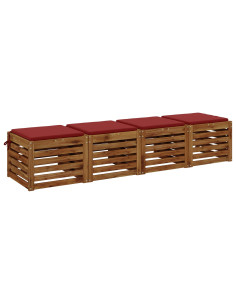 Cuscini per Sedia in 4 Pezzi SOEST 4 pz 100% Poliestere 2