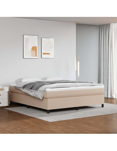 Giroletto a Molle con Materasso Cappuccino 180x200cm Similpelle