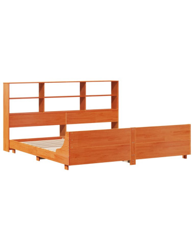 Giroletto senza Materasso Marrone Cera 180x200 cm Legno di Pino
