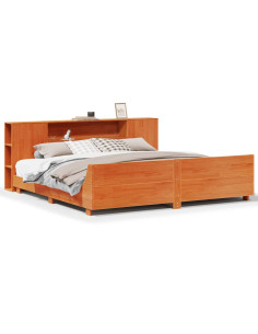 Giroletto senza Materasso Marrone Cera 180x200 cm Legno di Pino 2