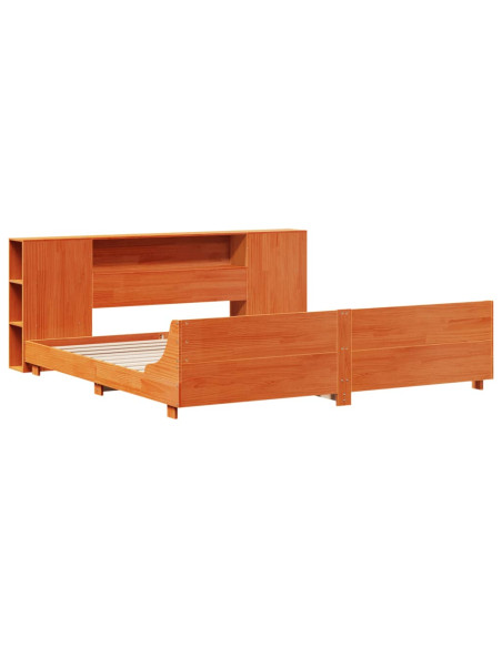 Giroletto senza Materasso Marrone Cera 180x200 cm Legno di Pino