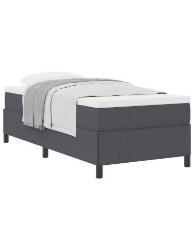 Letto a molle Grigio Scuro 90 x 190 cm Tessuto in Cords