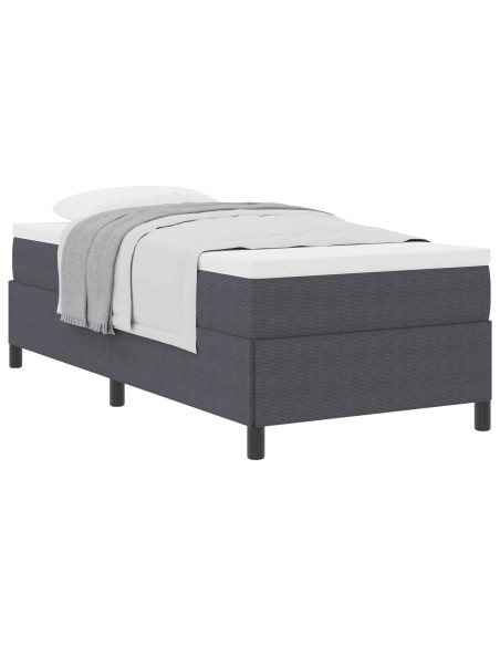 Letto a molle Grigio Scuro 90 x 190 cm Tessuto in Cords